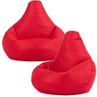 icon Kids Recliner Beanbag, Indoor & Outdoor, Purple (2-Pack) in Red