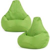 icon Kids Recliner Beanbag, Indoor & Outdoor, Purple (2-Pack) in Lime