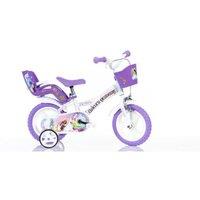 Dino Bikes Unicorn Academy 12in Kids Bike - White/Purple in White