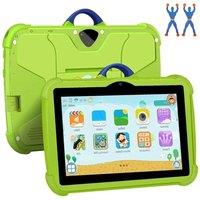 Hinsinc 2025 Kids Tablet 7 Android, 8GB+256GB WiFi Bundle with Free Case in Green | Size: 12 inches and above