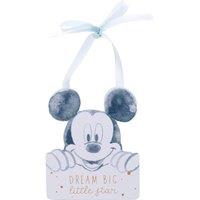 Disney Men's Mickey Mouse Dream Big Little Star MDF Hanging Decoration Blue | Size: Small