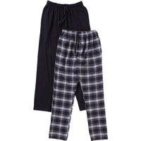 Just Essentials Men's 2 Pack Pyjama Bottoms in Black | Size: Medium