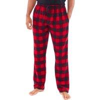 Just Essentials Men's Flannel Check Pyjama Trousers in Red | Size: XL