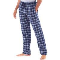 Just Essentials Men's Flannel Check Pyjama Trousers in Mid Blue | Size: 2XL