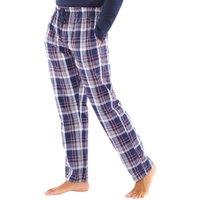Just Essentials Men's Check Pyjama Trousers in Navy | Size: XL
