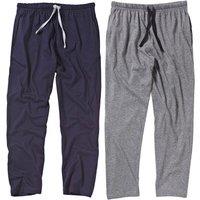 Bedlam Men's Boys 2 Pack Jersey Pyjama Trousers in Charcoal | Size: 15 Years