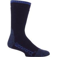 SOCKSHOP Workforce Men's 1 Pair Steel Safety Socks in Blue | Size: 7-11