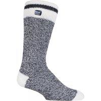 SOCKSHOP Heat Holders Men's 1 Pair 2.3 TOG Patterned & Plain Thermal Socks in Black | Size: 6-11