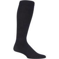 SOCKSHOP Iomi Men's 1 Pair 80 Denier Flight & Travel Socks in Black | Size: 12-14
