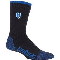 SOCKSHOP Blue Guard Men's Anti Abrasion Heavy Duty Work Socks for Steel Toe Boots in Black | Size: 4-7