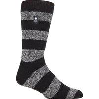 SOCKSHOP Heat Holders Men's 1 Pair 1.6 TOG Lite Striped, Patterned & Argyle Socks in Grey | Size: 6-11