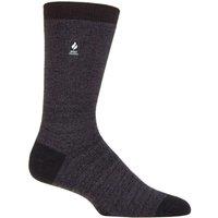 SOCKSHOP Heat Holders Men's 1 Pair 1.0 TOG Ultralite Striped, Argyle & Patterned Socks in Grey | Size: 6-11