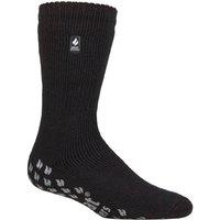 SOCKSHOP Heat Holders Men's 1 Pair 2.3 TOG Plain Slipper Socks in Black | Size: 6-11