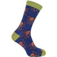 Mr Heron Men's Animal Patterned Soft Breathable Bamboo Novelty Socks in Dark Navy | Size: 6-11