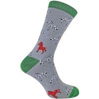 Mr Heron Men's Animal Patterned Soft Breathable Bamboo Novelty Socks in Black | Size: 6-11