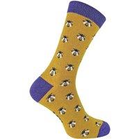 Mr Heron Men's Animal Patterned Soft Breathable Bamboo Novelty Socks in Bright Yellow | Size: 6-11