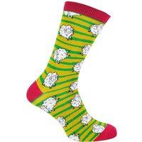 Mr Heron Men's Animal Patterned Soft Breathable Bamboo Novelty Socks in Lime | Size: 6-11