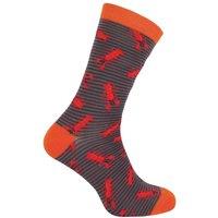 Mr Heron Men's Animal Patterned Soft Breathable Bamboo Novelty Socks in Dark Grey | Size: 6-11