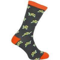 Mr Heron Men's Animal Patterned Soft Breathable Bamboo Novelty Socks in Pale Grey | Size: 6-11