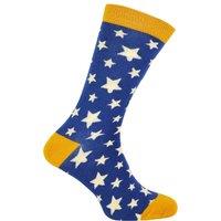 Mr Heron Men's 1 Pack Novelty Patterned Bamboo Socks in Navy | Size: 6-11