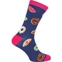 Mr Heron Men's 1 Pack Novelty Patterned Bamboo Socks in Dark Navy | Size: 6-11