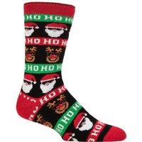 SOCKSHOP Heat Holders Men's 1 Pair 1.6 TOG Lite Christmas Socks in Black | Size: 6-11