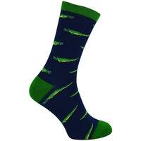 Mr Heron Men's Animal Patterned Soft Breathable Bamboo Novelty Socks in Mid Blue | Size: 6-11