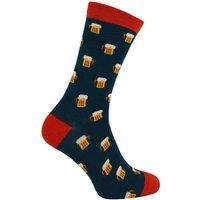 Mr Heron Men's 1 Pack Novelty Patterned Bamboo Socks in Teal | Size: 6-11