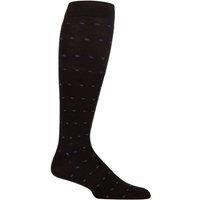 SOCKSHOP Iomi Men's Mens 1 Pair FootNurse Patterned Cotton Flight Socks in Black | Size: 6-8.5