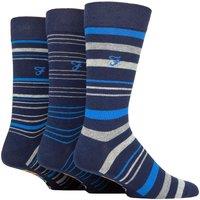 FARAH Men's Mens 3 Pair Argyle, Patterned & Striped Cotton Socks in Blue | Size: 6-11