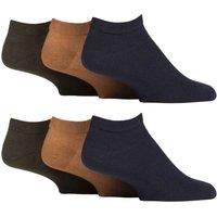 Iomi Men's 6 Pack Diabetic Trainer Socks | Cushioned Foot Wide Ankle Socks in Royal | Size: 12-14