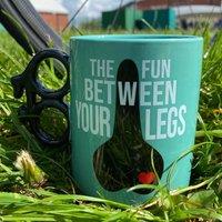 Boxer Gifts Men's Fun Between Legs' Bike Mug