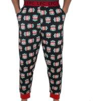 Liverpool FC Men's Adults Lounge Pants Pyjama Bottoms in Black | Size: 2XL