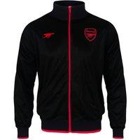 Arsenal FC Men's Adults Retro Track Top Jacket in Black | Size: 3XL