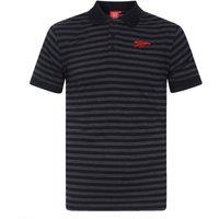 Arsenal FC Men's Adults Striped Polo Shirt in Black | Size: Large