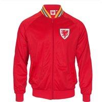 FA Wales Men's Adults Retro Track Top Jacket in Red | Size: XL