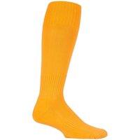 SOCKSHOP of London Men's 1 Pair Made in the UK Plain Football Socks in Gold | Size: 6-11