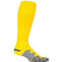 SOCKSHOP of London Men's 1 Pair Made in the UK Cushioned Foot Technical Football Socks in Yellow | Size: 6-11