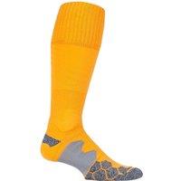 SOCKSHOP of London Men's 1 Pair Made in the UK Cushioned Foot Technical Football Socks in Gold | Size: 6-11