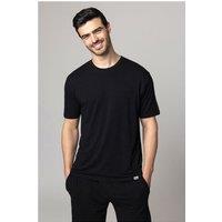 SOCKSHOP Lazy Panda Men's 1 Pack Bamboo Loungewear Selection T-Shirt in Black | Size: 2XL