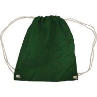 Westford Mill Men's Cotton Gymsac Bag - 12 Litres in Bottle Green