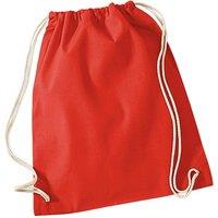 Westford Mill Men's Cotton Gymsac Bag - 12 Litres in Light Red