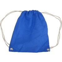 Westford Mill Men's Cotton Gymsac Bag - 12 Litres in Royal