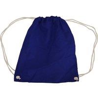 Westford Mill Men's Cotton Gymsac Bag - 12 Litres in Navy