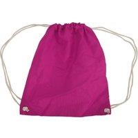 Westford Mill Men's Cotton Gymsac Bag - 12 Litres in Fuchsia