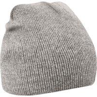 Beechfield Men's Plain Basic Knitted Winter Beanie Hat in Grey