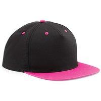 Beechfield Men's 5 Panel Contrast Snapback Cap in Black