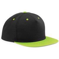 Beechfield Men's 5 Panel Contrast Snapback Cap in True Black