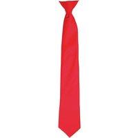 Premier Men's Colours Satin Clip Tie in Red