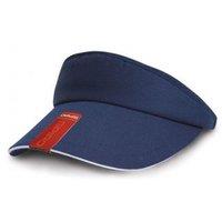 Result Men's Headwear Herringbone Sun Visor in Navy